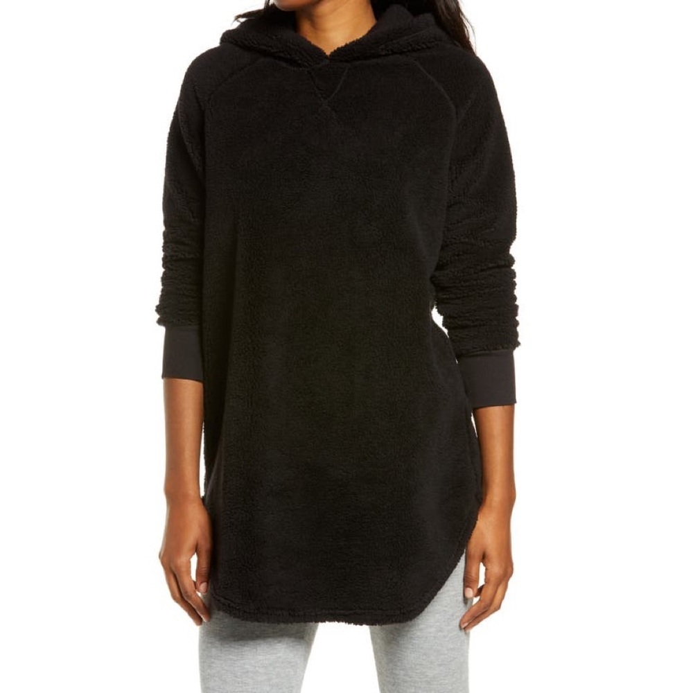 Bp. Cozy Tunic Hoodie In Black